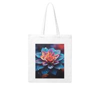 MMSJSBVY Beautiful Color Flower Canvas Tote Bag, Large Canvas Handbag With Double-Sided Heat Transfer Print For Shopping Travel Work Gifts