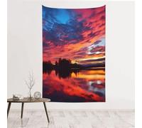 MMSJSBVY Beautiful Sunset Decorative Tapestry 60x40in, Wall Art Wall Covering, Suitable As A Bedhead Backdrop, Beach Towel, Or Tablecloth