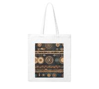 MMSJSBVY Bohemian Style Canvas Tote Bag, Large Canvas Handbag With Double-Sided Heat Transfer Print For Shopping Travel Work Gifts