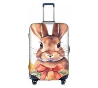 MMSJSBVY Bunny Rosette Elastic Luggage Cover - Dust and Scratch Resistant Trolley Luggage Protector for 18-32 Inch Luggage XL