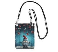 MMSJSBVY Christmas Traditional Gnome Crossbody Phone Bag For Women, Small Waterproof Purse With Adjustable Strap, Lightweight Daily Travel Handbag