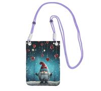 MMSJSBVY Christmas Traditional Gnome Crossbody Phone Bag For Women, Small Waterproof Purse With Adjustable Strap, Lightweight Daily Travel Handbag