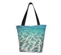 MMSJSBVY Clear Sea Water Women'S Handbag Shopping Bag, Large Capacity Tote Bag, Suitable For Shopping, Beach Trips, And Fitness