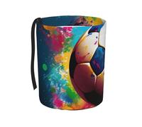 MMSJSBVY Colorful Football Car Rubbish Bin, Waterproof And Leakproof Car Wastebasket, Portable And Durable Car Waste Bag