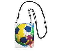 MMSJSBVY Colorful Football Crossbody Phone Bag For Women, Small Waterproof Purse With Adjustable Strap, Lightweight Daily Travel Handbag