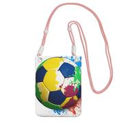MMSJSBVY Colorful Football Crossbody Phone Bag For Women, Small Waterproof Purse With Adjustable Strap, Lightweight Daily Travel Handbag