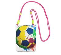 MMSJSBVY Colorful Football Crossbody Phone Bag For Women, Small Waterproof Purse With Adjustable Strap, Lightweight Daily Travel Handbag