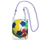 MMSJSBVY Colorful Football Crossbody Phone Bag For Women, Small Waterproof Purse With Adjustable Strap, Lightweight Daily Travel Handbag