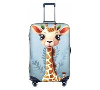MMSJSBVY Cute Giraffe Flowers Elastic Luggage Cover - Dust and Scratch Resistant Trolley Luggage Protector for 18-32 Inch Luggage S