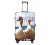 MMSJSBVY Cute Goose Elastic Luggage Cover - Dust and Scratch Resistant Trolley Luggage Protector for 18-32 Inch Luggage XL