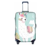 MMSJSBVY Cute Hand Drawn Llama Elastic Luggage Cover - Dust and Scratch Resistant Trolley Luggage Protector for 18-32 Inch Luggage XL