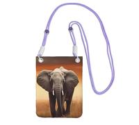 MMSJSBVY Cute Wild Elephant Crossbody Phone Bag For Women, Small Waterproof Purse With Adjustable Strap, Lightweight Daily Travel Handbag