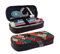 MMSJSBVY Diagonal Geometric Pattern Pencil Case - Large Capacity Durable Pencil Case, Stationery Organizer, School Office Supplies