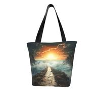 MMSJSBVY Divided Sea Pathway Women'S Handbag Shopping Bag, Large Capacity Tote Bag, Suitable For Shopping, Beach Trips, And Fitness