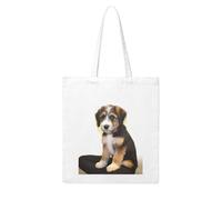 MMSJSBVY Dog Training Canvas Tote Bag, Large Canvas Handbag With Double-Sided Heat Transfer Print For Shopping Travel Work Gifts