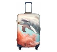 MMSJSBVY Dolphin On Coral Elastic Luggage Cover - Dust and Scratch Resistant Trolley Luggage Protector for 18-32 Inch Luggage L