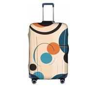 MMSJSBVY Echo Shapes & Circles Elastic Luggage Cover - Dust and Scratch Resistant Trolley Luggage Protector for 18-32 Inch Luggage S