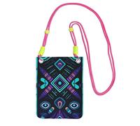 MMSJSBVY Ethnic Geometric Pattern Crossbody Phone Bag For Women, Small Waterproof Purse With Adjustable Strap, Lightweight Daily Travel Handbag