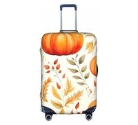 MMSJSBVY Fall Pumpkins Elastic Luggage Cover - Dust and Scratch Resistant Trolley Luggage Protector for 18-32 Inch Luggage L