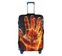 MMSJSBVY Fire Flame Hand Elastic Luggage Cover - Dust and Scratch Resistant Trolley Luggage Protector for 18-32 Inch Luggage L