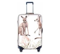 MMSJSBVY Funny Cartoon Kangaroo Zoo Elastic Luggage Cover - Dust and Scratch Resistant Trolley Luggage Protector for 18-32 Inch Luggage XL