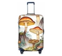 MMSJSBVY Japanese Painting Mushroom Elastic Luggage Cover - Dust and Scratch Resistant Trolley Luggage Protector for 18-32 Inch Luggage M