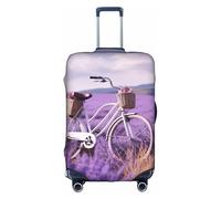 MMSJSBVY Lavender Field Bike Elastic Luggage Cover - Dust and Scratch Resistant Trolley Luggage Protector for 18-32 Inch Luggage XL