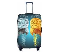 MMSJSBVY Left and Right Brain Functions Elastic Luggage Cover - Dust and Scratch Resistant Trolley Luggage Protector for 18-32 Inch Luggage M
