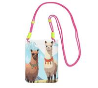 MMSJSBVY Llama And Alpaca Crossbody Phone Bag For Women, Small Waterproof Purse With Adjustable Strap, Lightweight Daily Travel Handbag