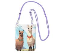 MMSJSBVY Llama And Alpaca Crossbody Phone Bag For Women, Small Waterproof Purse With Adjustable Strap, Lightweight Daily Travel Handbag