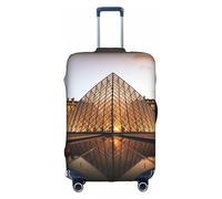 MMSJSBVY Louvre Museum in Paris Elastic Luggage Cover - Dust and Scratch Resistant Trolley Luggage Protector for 18-32 Inch Luggage L