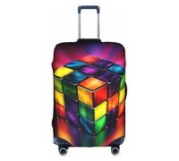 MMSJSBVY Magic Cube ​Puzzle Elastic Luggage Cover - Dust and Scratch Resistant Trolley Luggage Protector for 18-32 Inch Luggage L