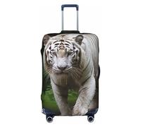 MMSJSBVY Majestic White Bengal Tiger Elastic Luggage Cover - Dust and Scratch Resistant Trolley Luggage Protector for 18-32 Inch Luggage S