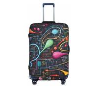 MMSJSBVY Mathematics and Physics Elastic Luggage Cover - Dust and Scratch Resistant Trolley Luggage Protector for 18-32 Inch Luggage S