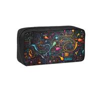 MMSJSBVY Mathematics and Physics Large Capacity Pencil Case, Oxford Fabric Stationery Organizer with Smooth Zipper for School Office Travel