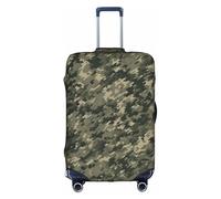 MMSJSBVY Military Woods Camouflage Elastic Luggage Cover - Dust and Scratch Resistant Trolley Luggage Protector for 18-32 Inch Luggage L