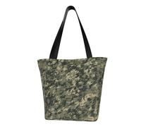 MMSJSBVY Military Woods Camouflage Women'S Handbag Shopping Bag, Large Capacity Tote Bag, Suitable For Shopping, Beach Trips, And Fitness