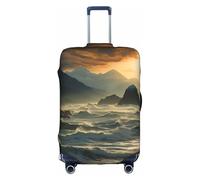 MMSJSBVY Mountains Meet The Sea Elastic Luggage Cover - Dust and Scratch Resistant Trolley Luggage Protector for 18-32 Inch Luggage S