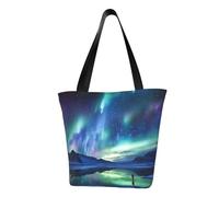 MMSJSBVY Northern Lights Women'S Handbag Shopping Bag, Large Capacity Tote Bag, Suitable For Shopping, Beach Trips, And Fitness