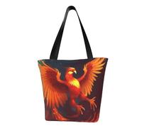 MMSJSBVY Orange Red Phoenix Women'S Handbag Shopping Bag, Large Capacity Tote Bag, Suitable For Shopping, Beach Trips, And Fitness