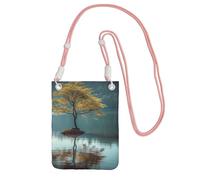 MMSJSBVY Peaceful Lake And A Tree Crossbody Phone Bag For Women, Small Waterproof Purse With Adjustable Strap, Lightweight Daily Travel Handbag