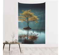MMSJSBVY Peaceful Lake And A Tree Decorative Tapestry 60x40in, Wall Art Wall Covering, Suitable As A Bedhead Backdrop, Beach Towel, Or Tablecloth