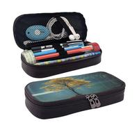 MMSJSBVY Peaceful Lake and A Tree Pencil Case - Large Capacity Durable Pencil Case, Stationery Organizer, School Office Supplies
