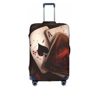 MMSJSBVY Playing Cards Elastic Luggage Cover - Dust and Scratch Resistant Trolley Luggage Protector for 18-32 Inch Luggage S