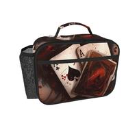 MMSJSBVY Playing Cards Insulated Lunch Bag Lunch Tote Portable Lunch Box Bag with Peva Lining for Work School Travel