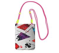 MMSJSBVY Polygonal Playing Cards Crossbody Phone Bag For Women, Small Waterproof Purse With Adjustable Strap, Lightweight Daily Travel Handbag