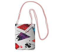 MMSJSBVY Polygonal Playing Cards Crossbody Phone Bag For Women, Small Waterproof Purse With Adjustable Strap, Lightweight Daily Travel Handbag