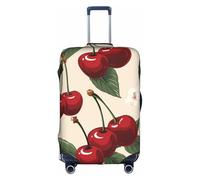MMSJSBVY Red Cherry Pattern Elastic Luggage Cover - Dust and Scratch Resistant Trolley Luggage Protector for 18-32 Inch Luggage XL
