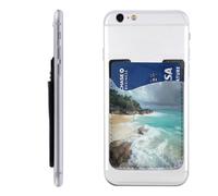 MMSJSBVY Serene Coastal Mobile Phone Case Card Holder - Adhesive Pu Leather Id Case for The Back of Most Smartphones