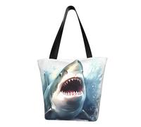 MMSJSBVY Shark In The Sea Women'S Handbag Shopping Bag, Large Capacity Tote Bag, Suitable For Shopping, Beach Trips, And Fitness